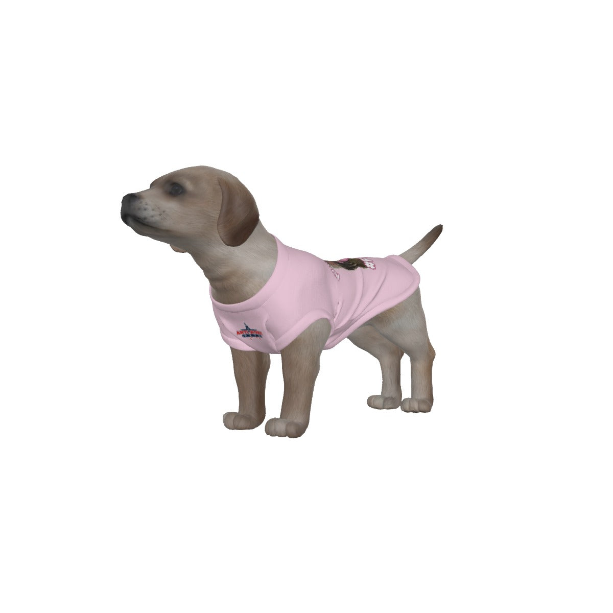 Maltese- White Dog- My Owner is Armed- Light Pink- Small Dog's Tank Top